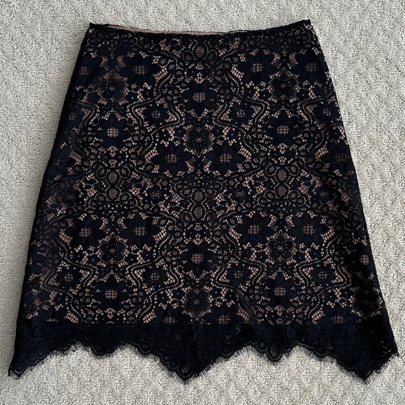 For Love & Lemons Rosemary Floral Lace Mini Skirt Black/Tan M Whimsigoth Sexy - Picture 3 of 14